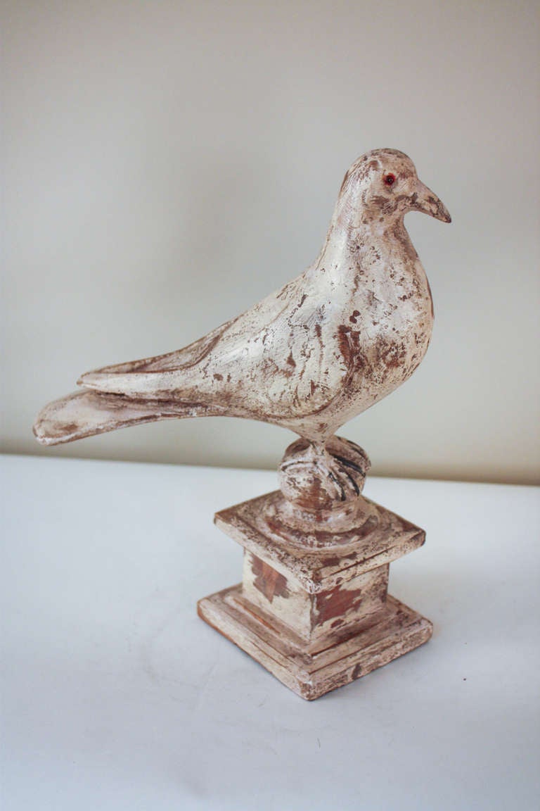 Hand Carved Spanish Bird Statue In Good Condition In Fairfax, VA