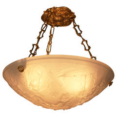 Superb Art Deco Chandelier by Muller Freres