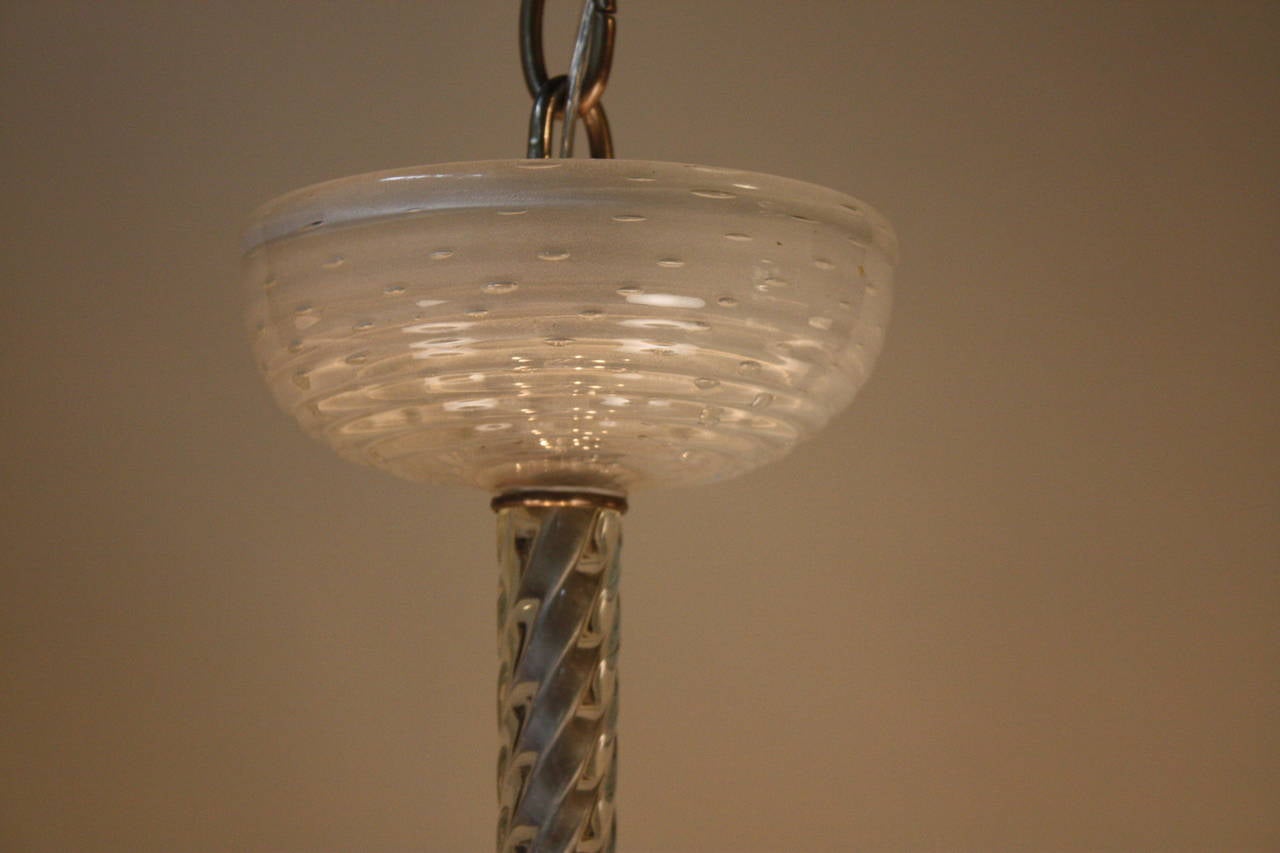 Mid-Century Barovier & Toso Murano Glass Chandelier 2
