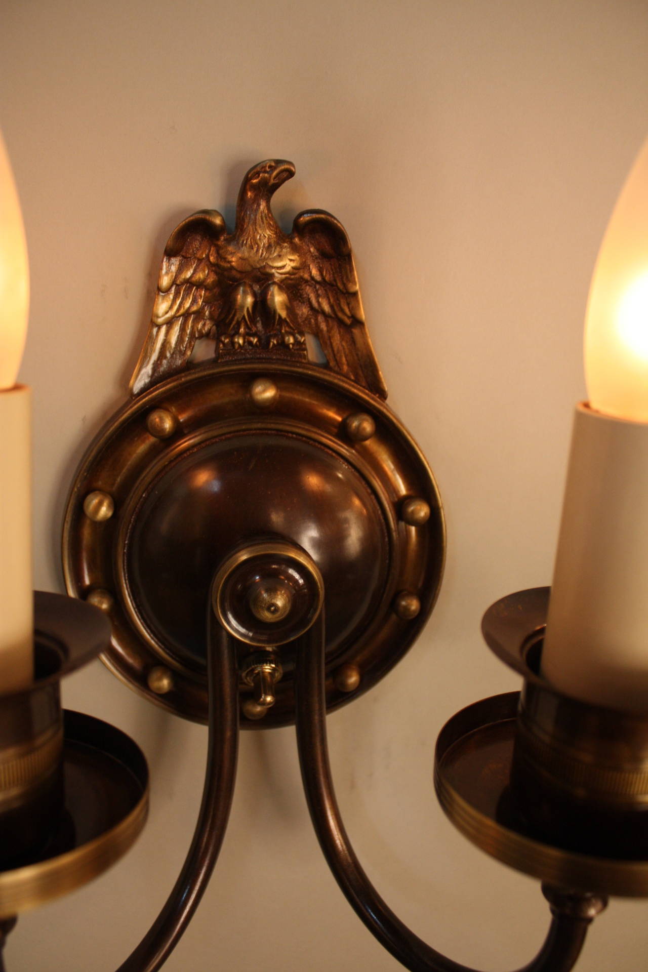 Early 20th Century American Bronze Wall Sconces by Lightolier