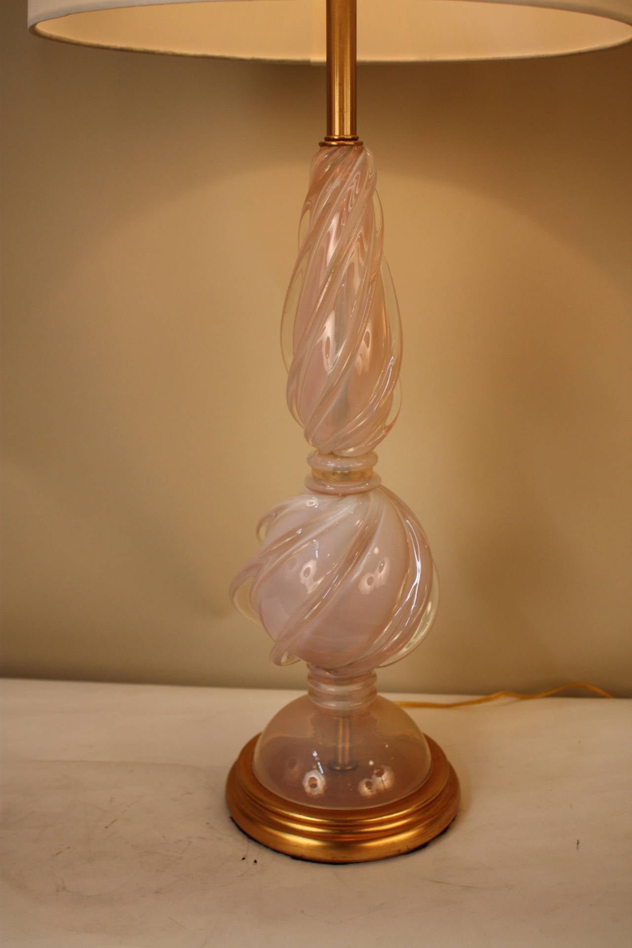 Modern Murano Glass Lamp by Marbro Lamp Co.