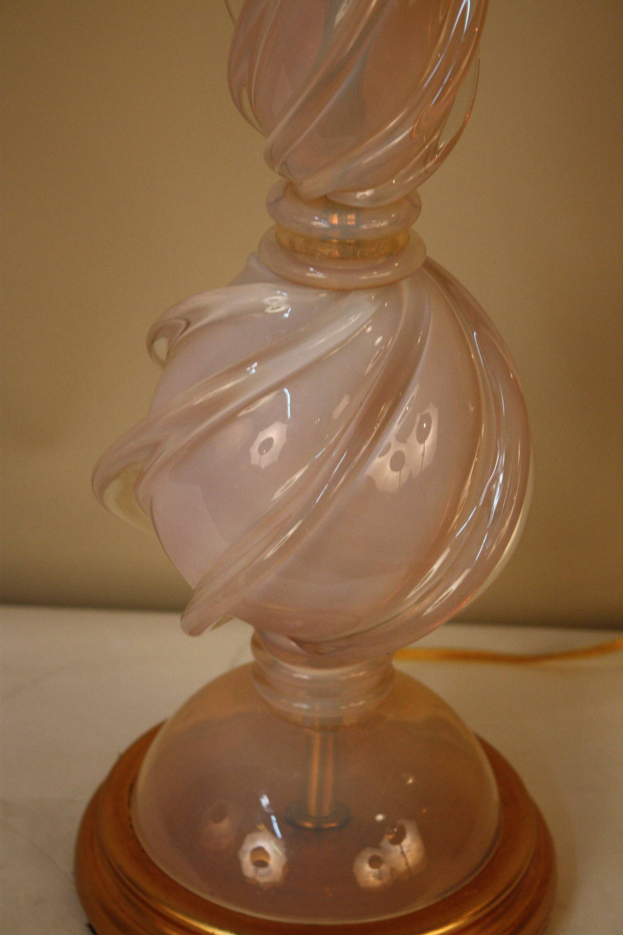 Murano Glass Lamp by Marbro Lamp Co. In Good Condition In Fairfax, VA
