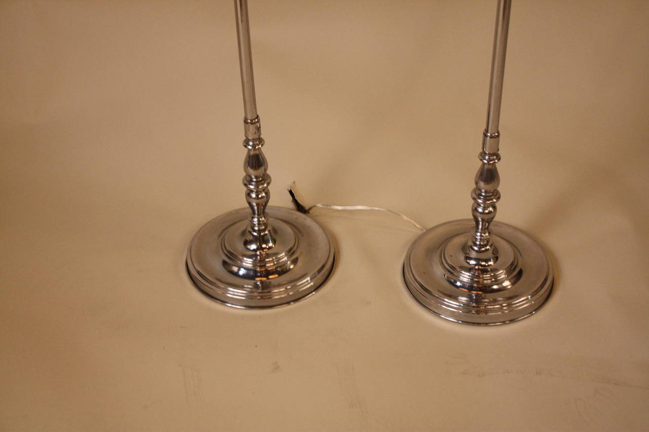 Pair of Art Deco Torchiere Floor Lamps In Good Condition In Fairfax, VA