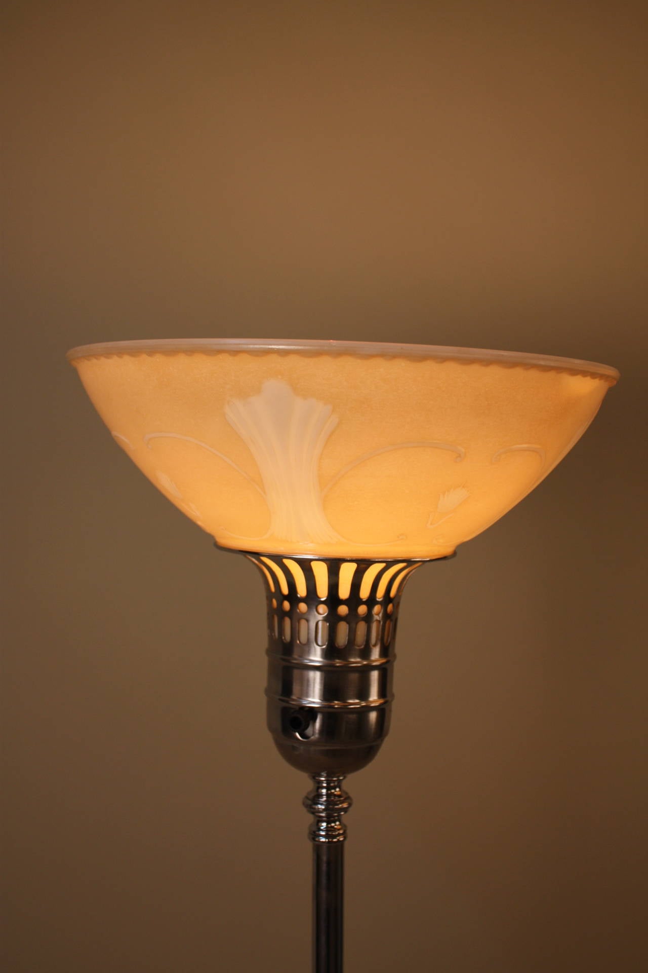 Pair of Art Deco Torchiere Floor Lamps 1