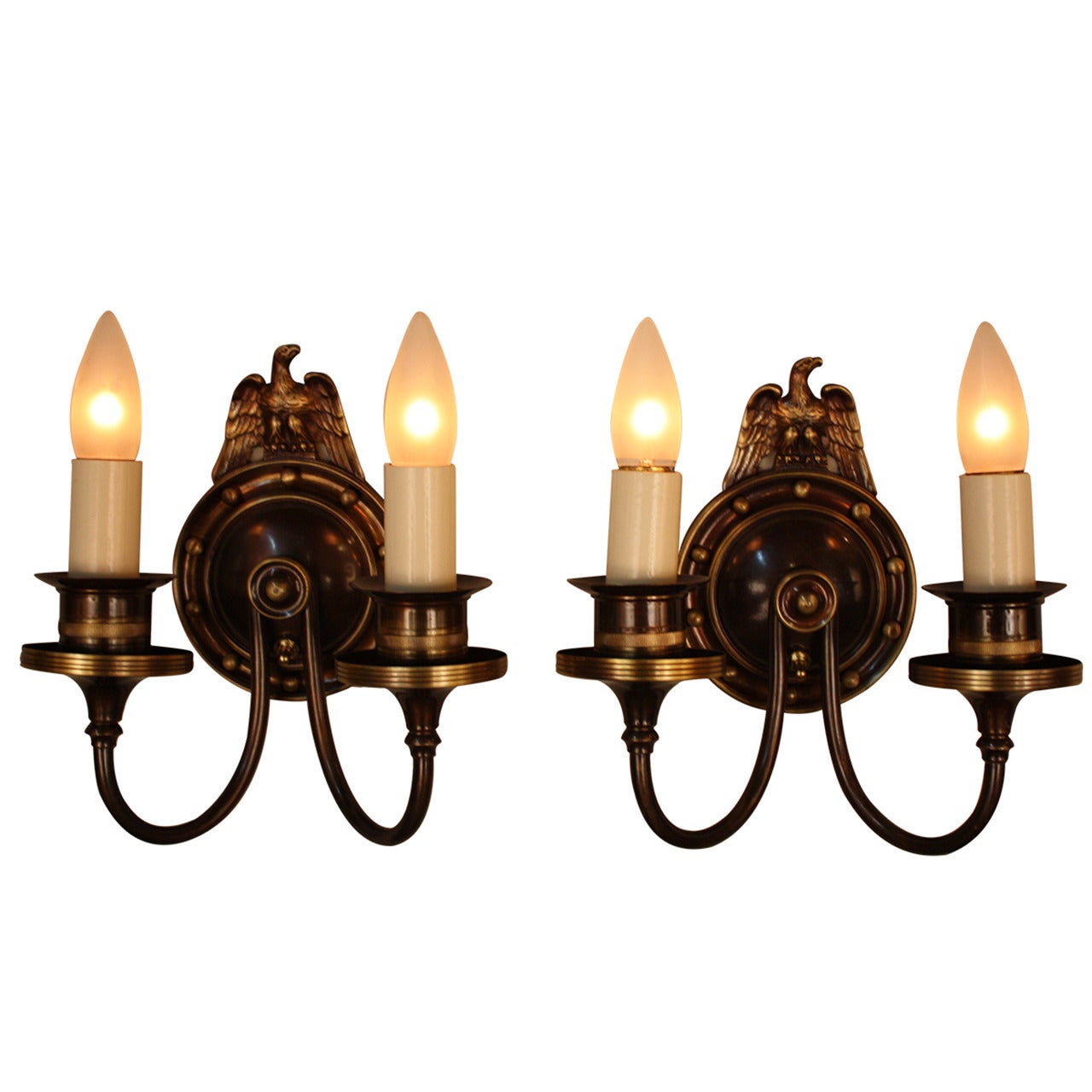 American Bronze Wall Sconces by Lightolier