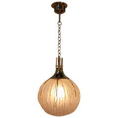 Retro Italian Ice Glass Pendent Light