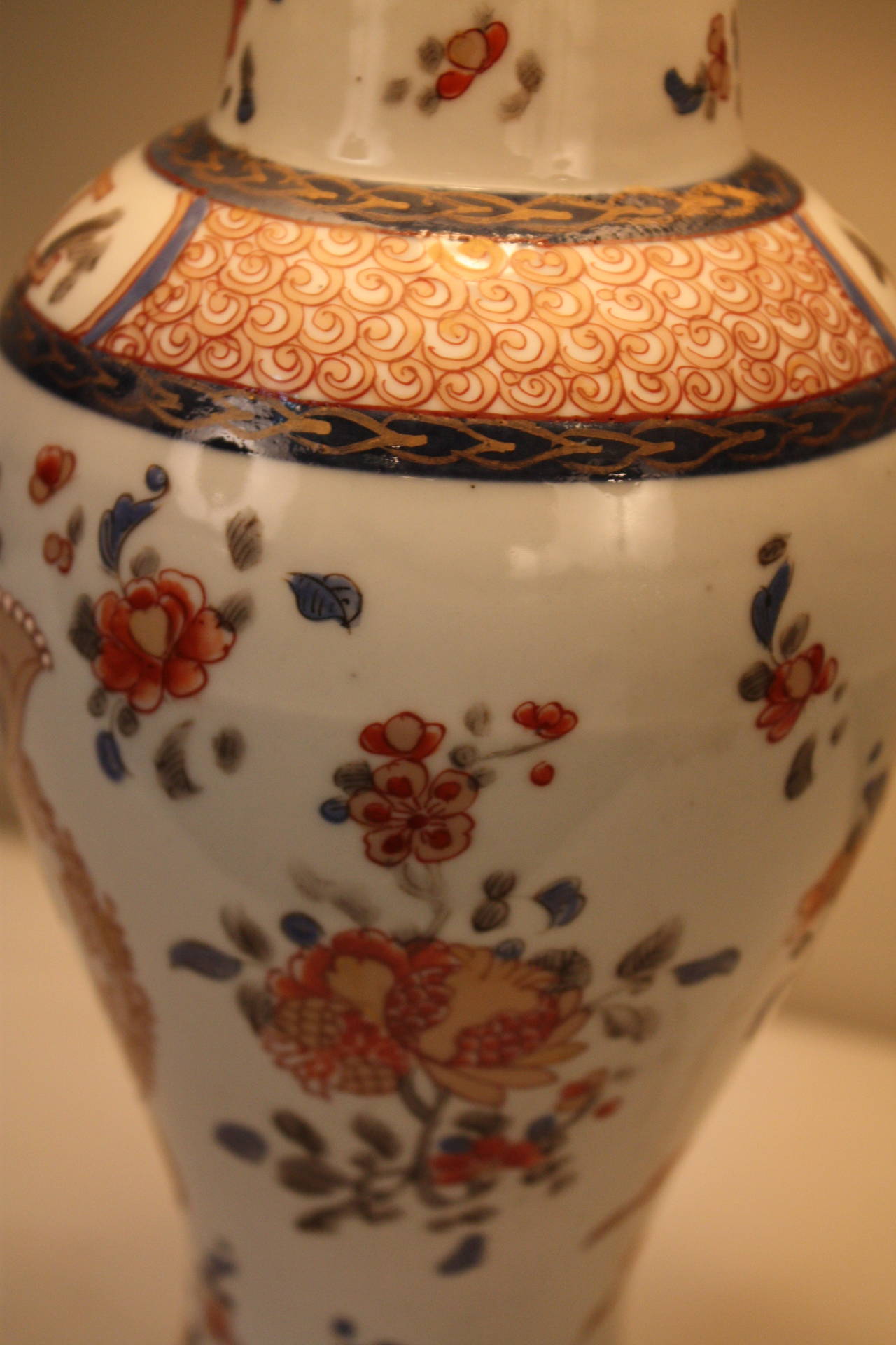 French Painted Porcelain Lamp 2