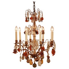 Colorful French Crystal Chandelier