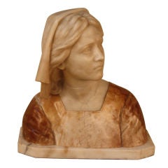 Vintage JEANNE D'ARC MARBLE BUST