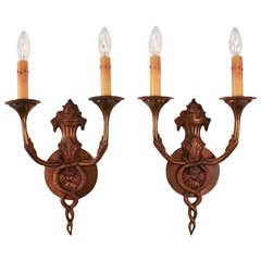 Pair of 1920's Art Deco Wall Sconces