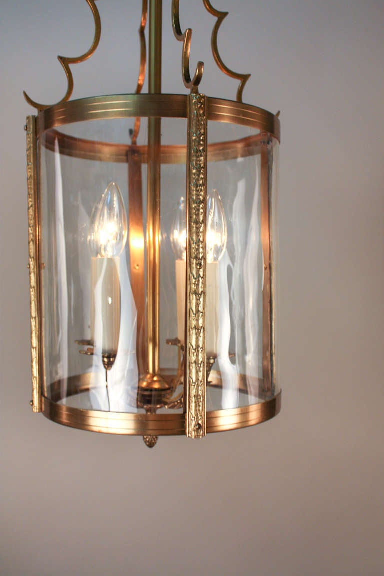 1930's Bronze Lantern In Good Condition In Fairfax, VA