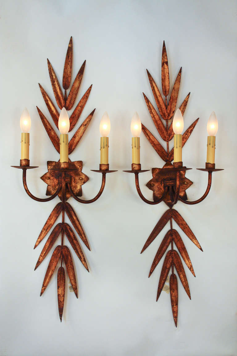 Pair of Mid-Century Spanish Wall Sconces