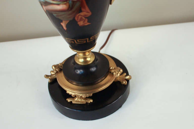 19th c. Neoclassical Porcelain Table Lamp 4