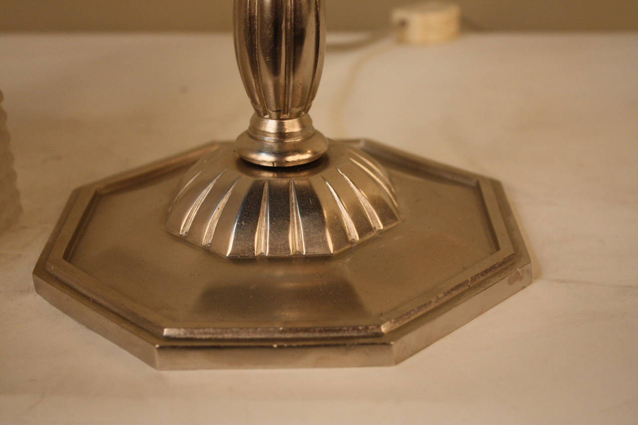 French Art Deco Table Lamp Attributed to Sabino 1
