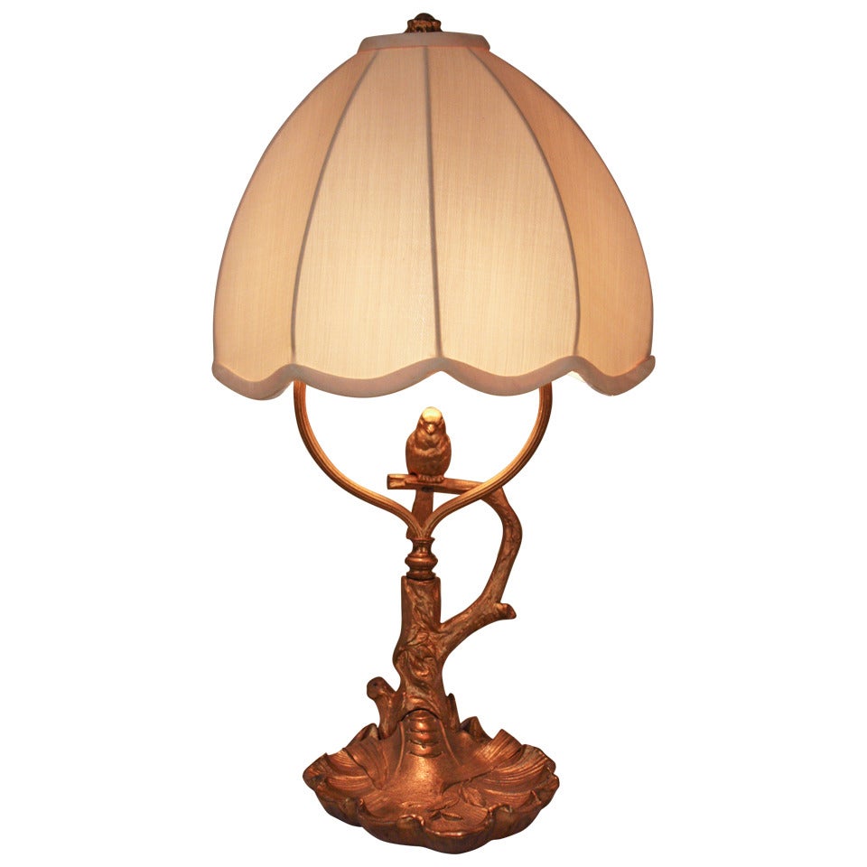 Woodland Art Nouveau Table Lamp