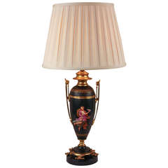 Antique 19th c. Neoclassical Porcelain Table Lamp
