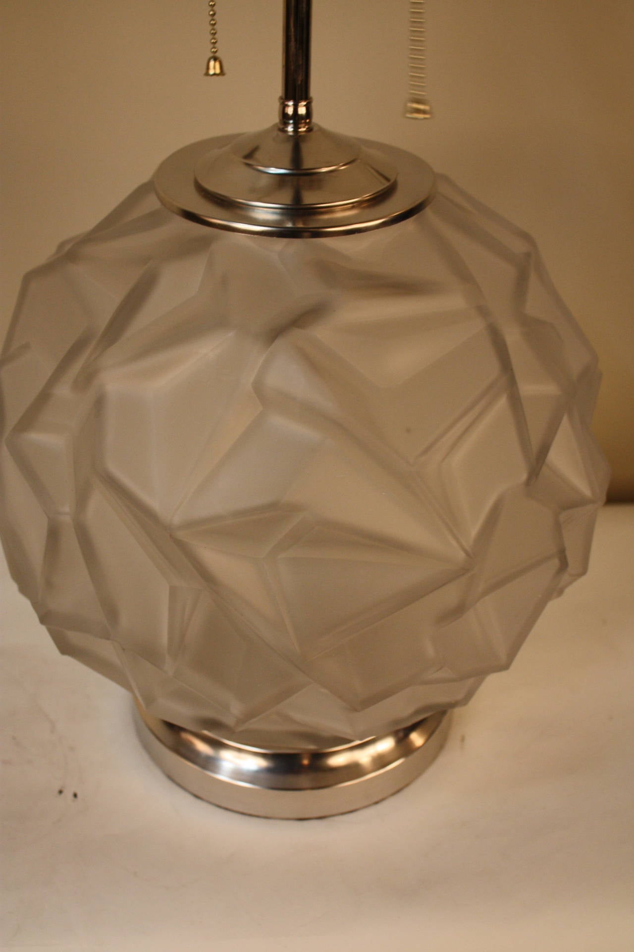 French Art Deco Vase Mounted as a Table Lamp