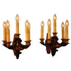 French 19c Empire Style Wall Sconces
