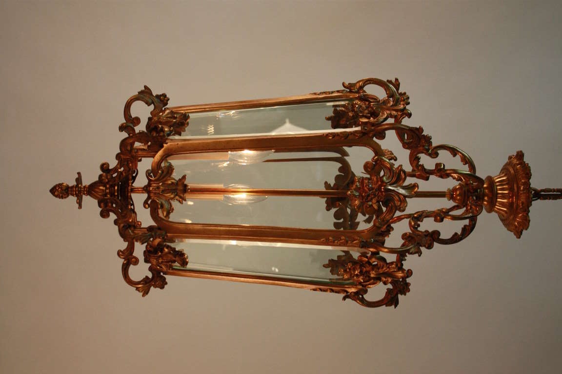 French Bronze Hanging Lantern