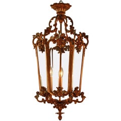 French Bronze Hanging Lantern