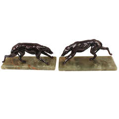 Vintage Pair of 1930's Greyhound Bookends