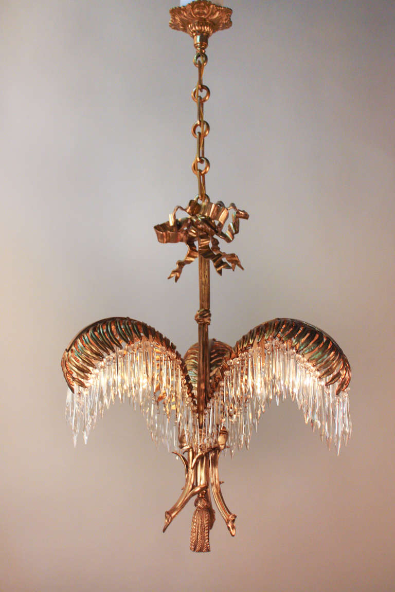 Created by the master craftsman of the Paris-based Maison Bagues design company, this chandelier is true work of art. Maison Bagues is renowned worldwide for their wonderful organically inspired designs, and this fixture is a gorgeous example of