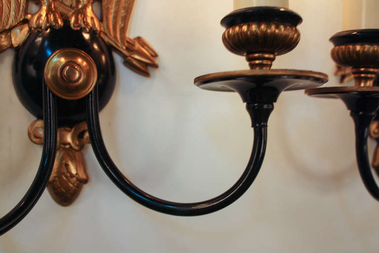 Pair of 1930's Eagle Wall Sconces 2