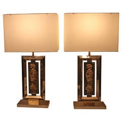 Fantastic Pair of Table Lamps Attributed to Maison Jansen
