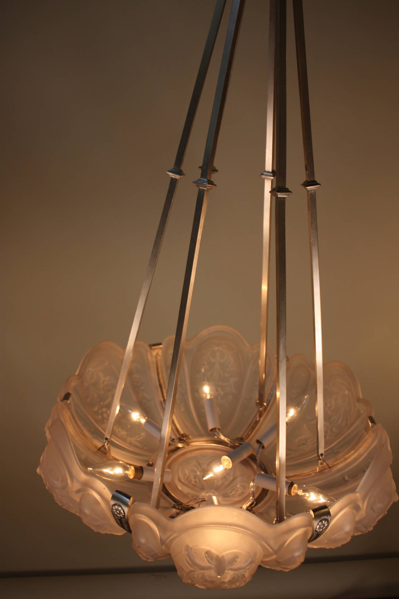French Art Deco Chandelier at 1stDibs