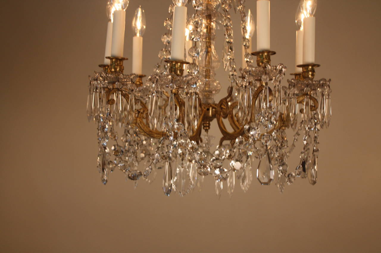 French 19th Century Crystal Chandelier by Portieux In Good Condition In Fairfax, VA