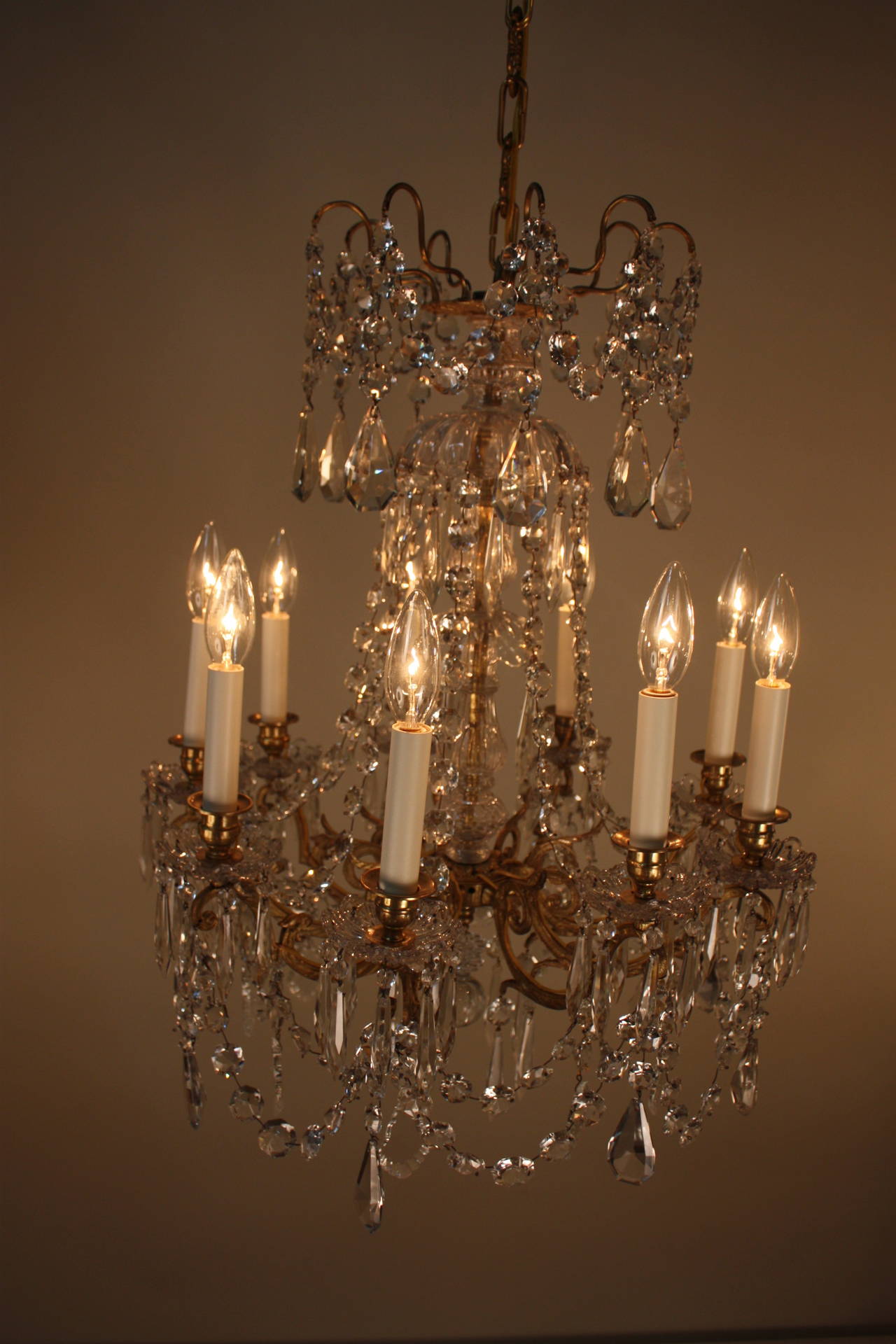 French 19th Century Crystal Chandelier by Portieux 1