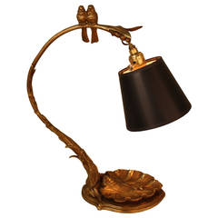 Bronze Art Nouveau Table Lamp