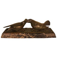 Kissing Doves Bronze by P. Mareo