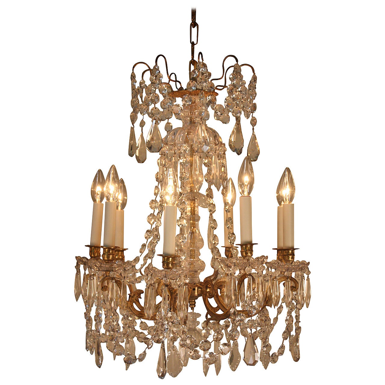 French 19th Century Crystal Chandelier by Portieux