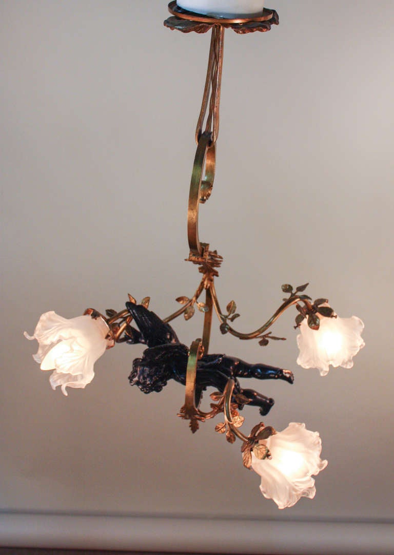 Art Nouveau Cherub Chandelier 3