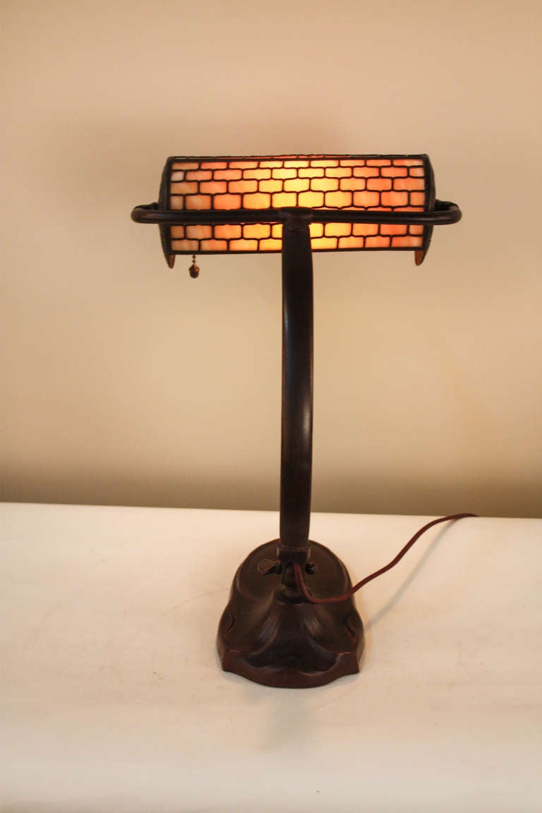 Bronze Table Lamp by Handel