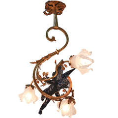 Art Nouveau Cherub Chandelier