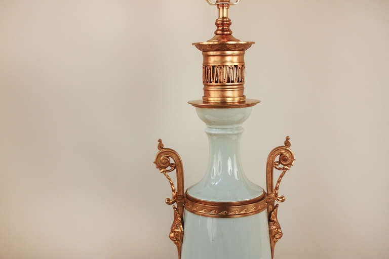 19th Century 19th c. Porcelain Table Lamp