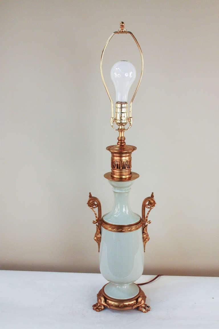 19th c. Porcelain Table Lamp 4