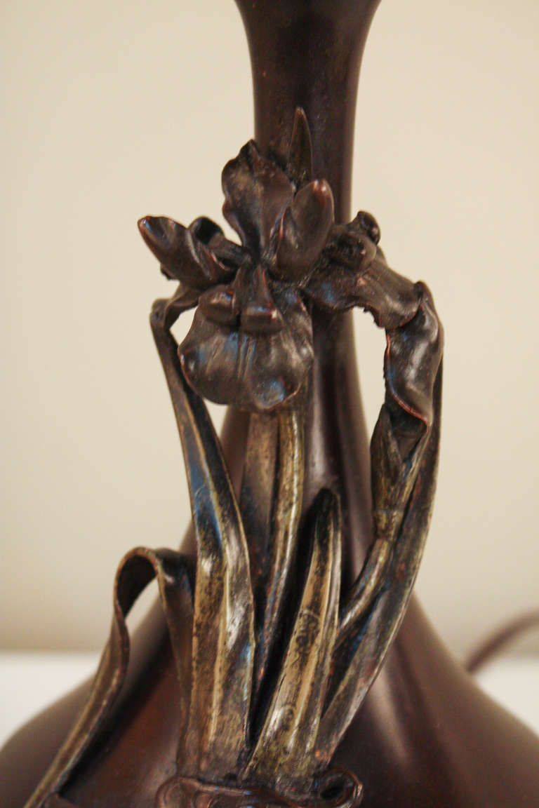 20th Century Bronze Art Nouveau Table Lamp