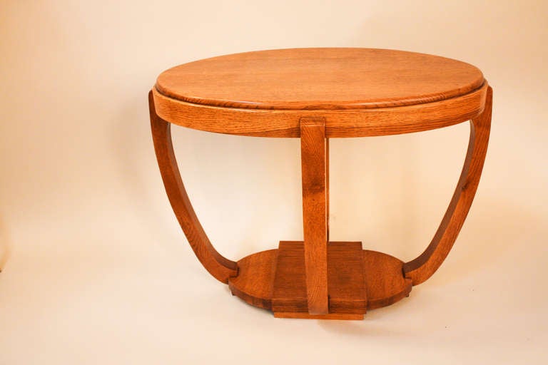 An elegantly designed wood table with superb grain.