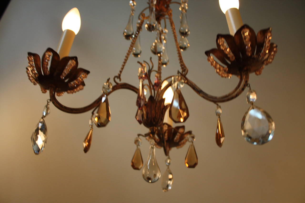 Mid-20th Century 1930s French Crystal Chandelier