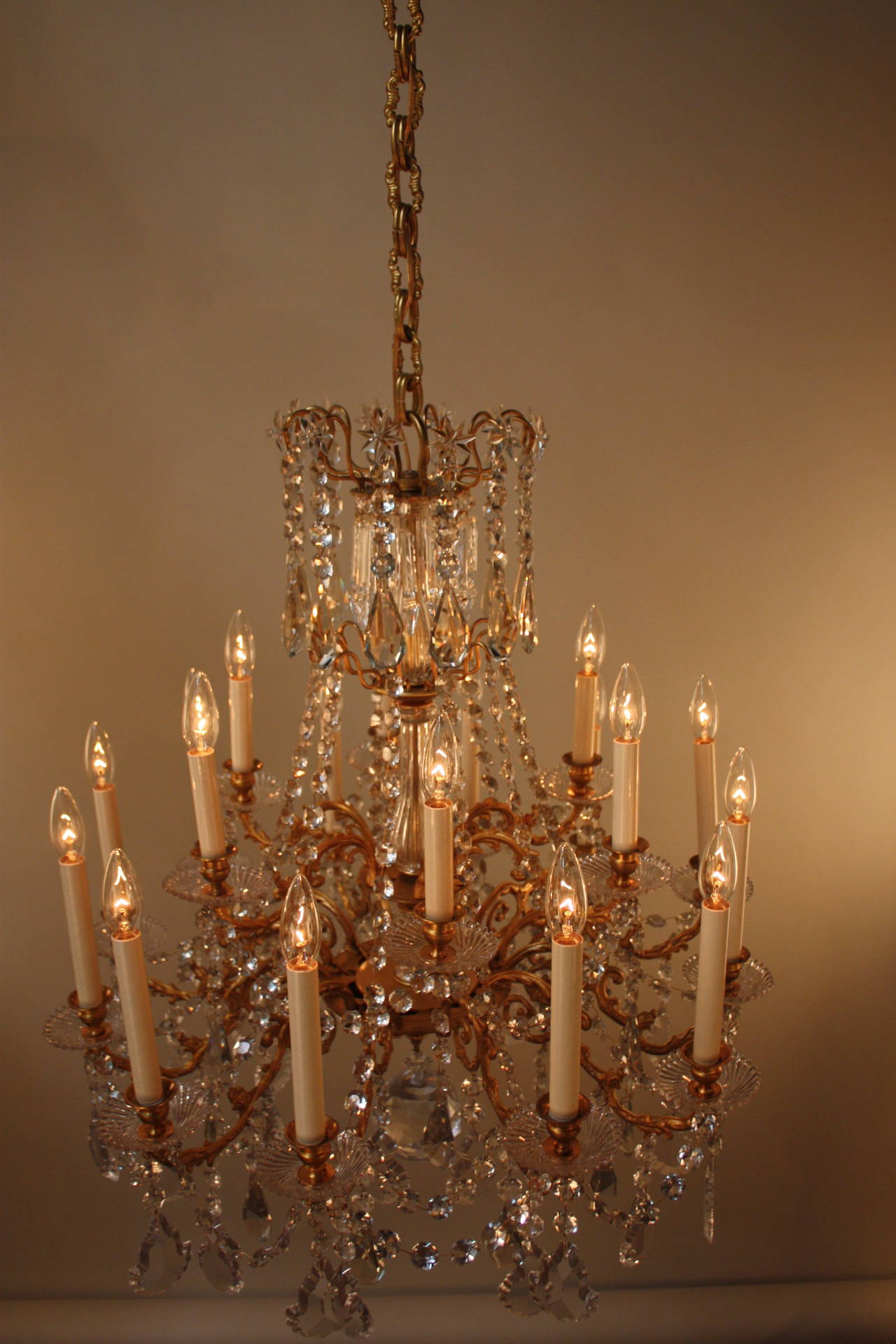 19th Century French Crystal Chandelier 4