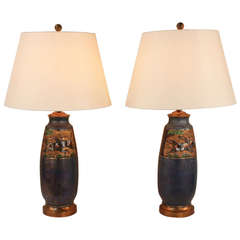 Pair of Pottery Table Lamps