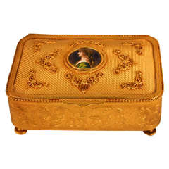 Classic Gold-Plated French Jewelry Box