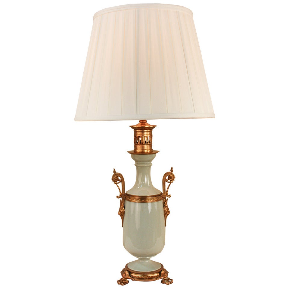 19th c. Porcelain Table Lamp