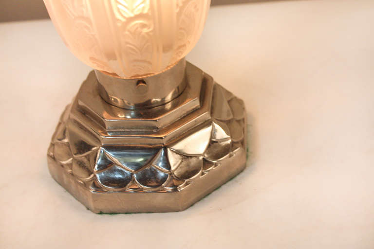 1920's Art Deco Torch Style Table Lamp In Good Condition In Fairfax, VA