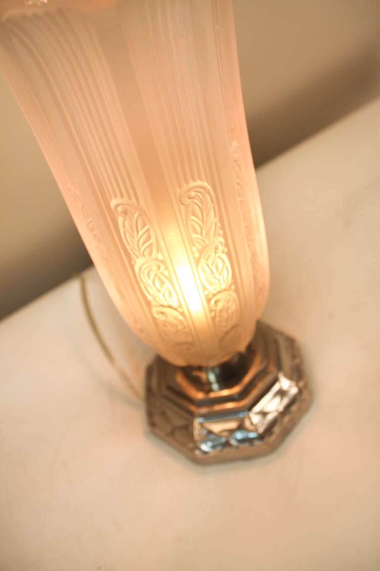 20th Century 1920's Art Deco Torch Style Table Lamp