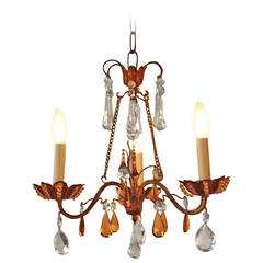 Vintage 1930s French Crystal Chandelier