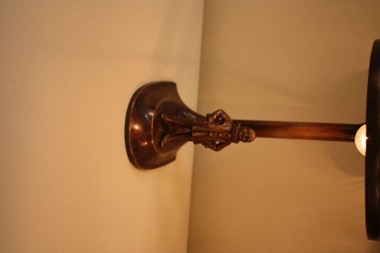 European Pair Of Bronze Lamps